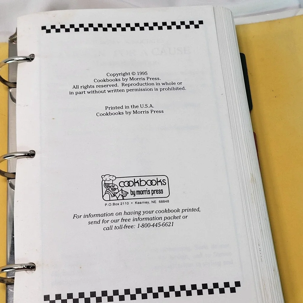 Cookin' For A Cause VTG 1995 JCPenney Associate Cookbook Binder Tabbed